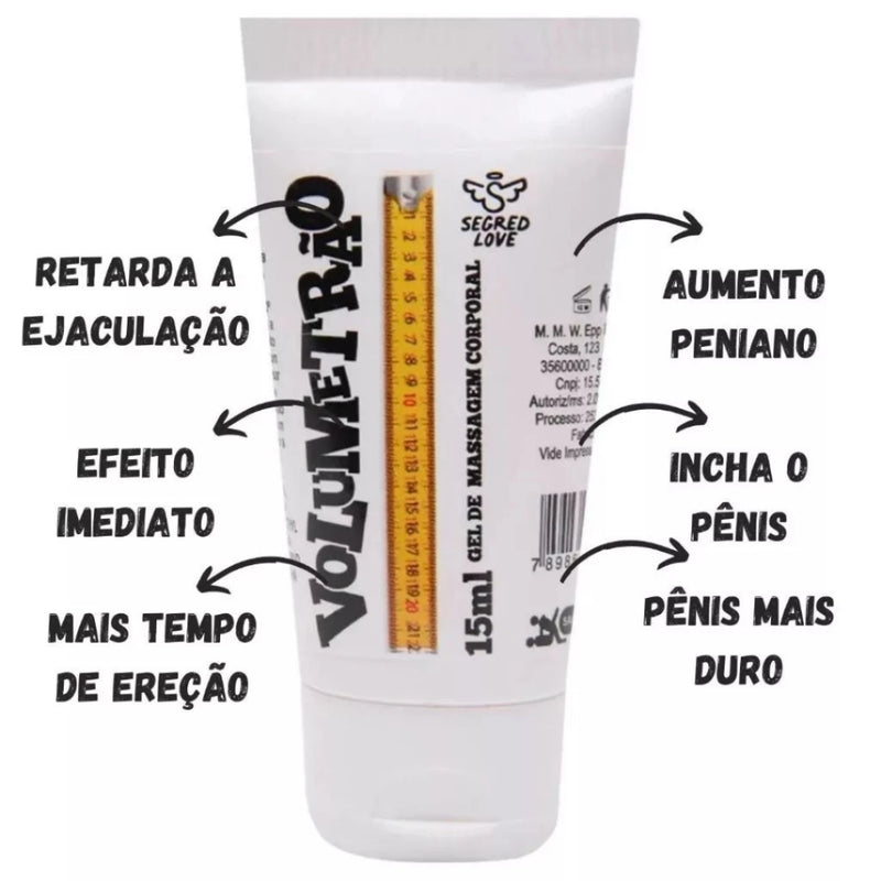 Gel Volumetrão - Mais Volume, Mais Ereção e Mais Prazer - Aprovado Pela ANVISA!
